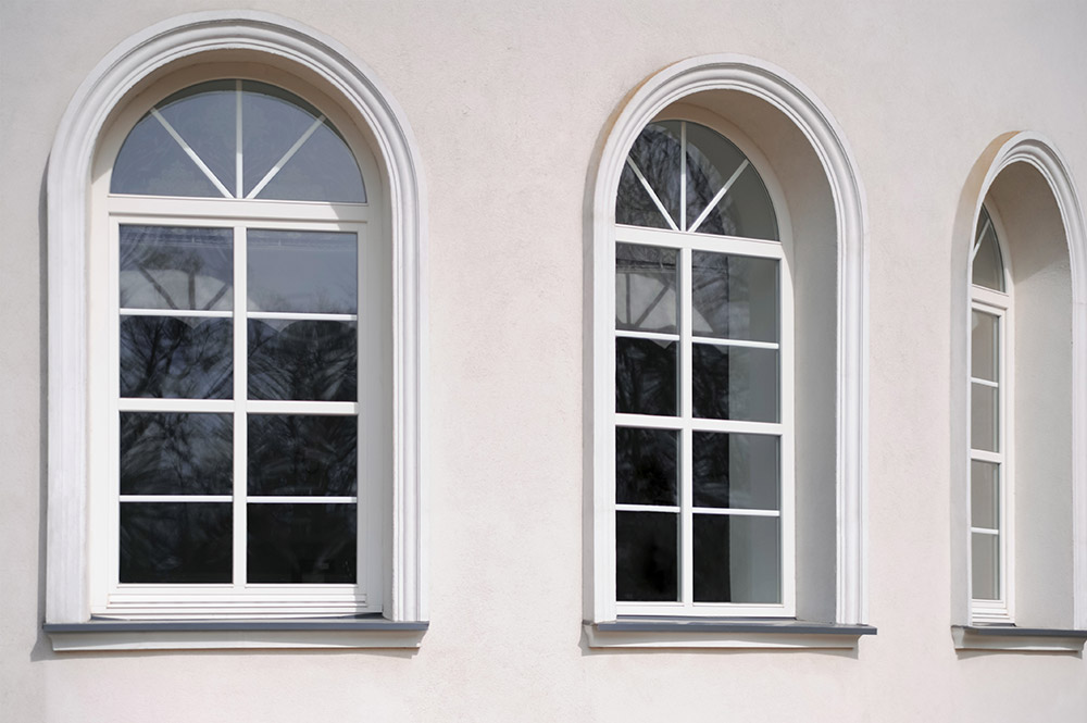 shallow arched top window